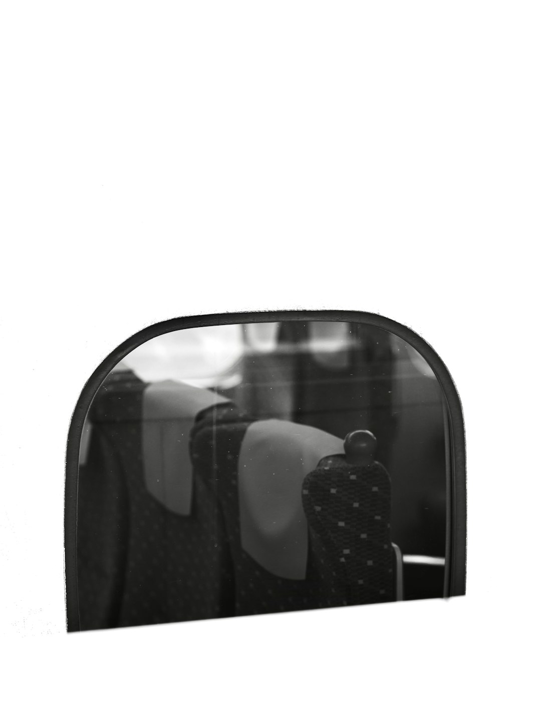 Looking inside a train through a train window